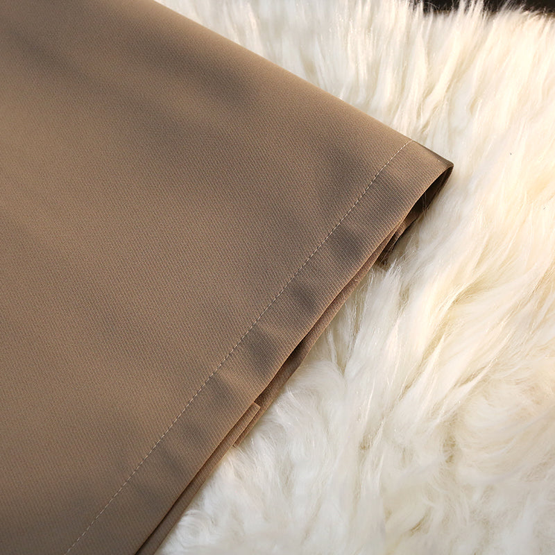 sixsr Fashion Elegant Formal Skirts Women Autumn New High Waist Drape Suit Long Brown Skirt Zipper Female