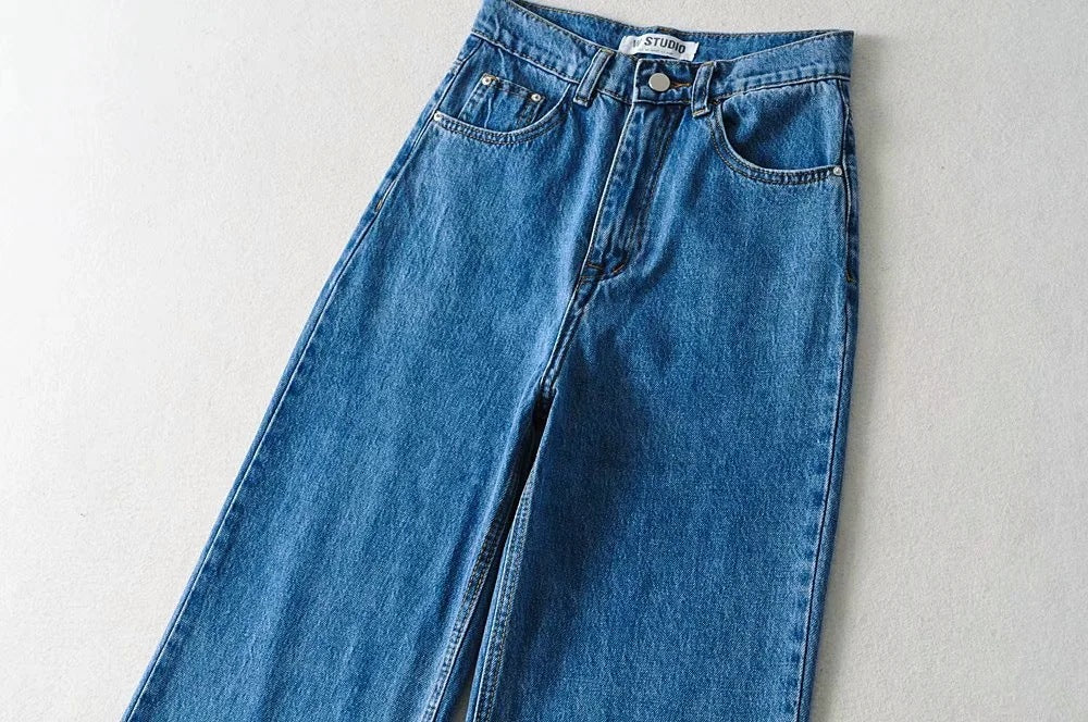 Sixsr Casual Fashion Straight Leg Women's Jeans Denim Bottom Harajuku Boyfriend Long High Waist Baggy Jeans Fall Pants