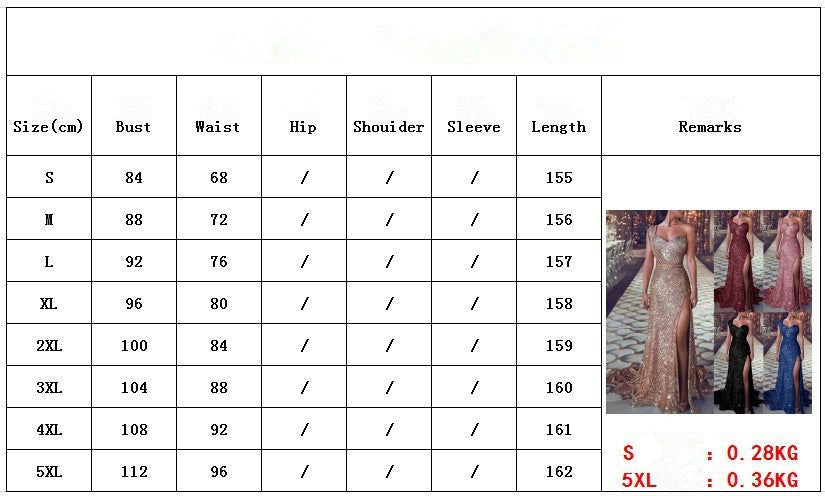 sixsr Big 5XL Fashion Women Dress Sequin Prom Party Fork Opening Ladies Dresses Ball Gown Sexy Gold Evening V-Neck Long Women Dress