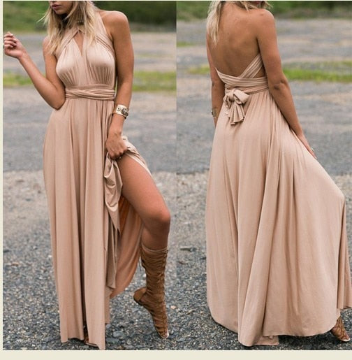 Sexy Long Women Dress Bridesmaid Formal Multiway Wrap Convertible Harajuku Infinity Maxi Dresses Robe Longue Vestidos