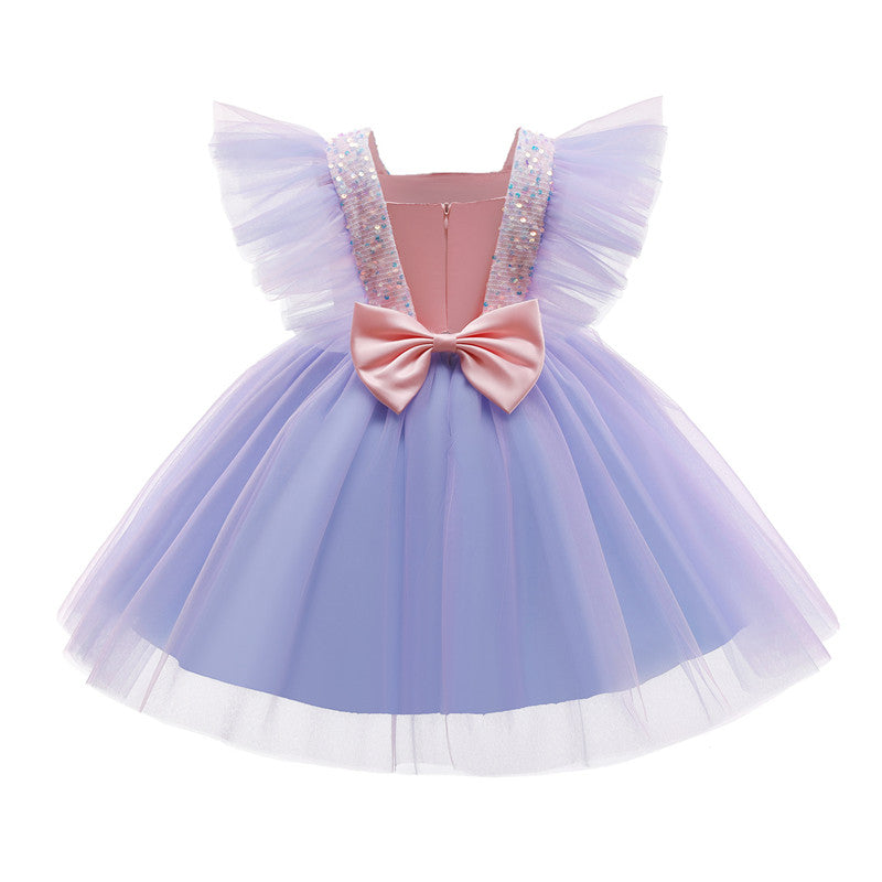 sixsr Girls Ruffles Princess Dress For Kids Wedding Elegant Party Tutu Prom Gown Children Birthday Pageant Communion Formal Vestidos