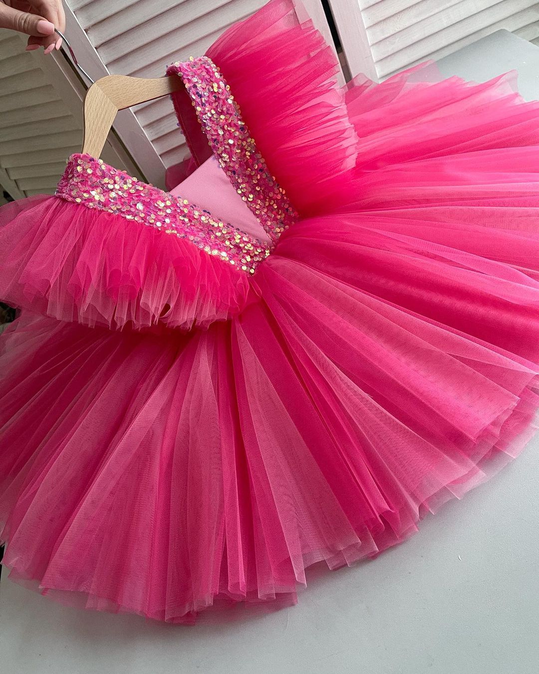 sixsr Girls Ruffles Princess Dress For Kids Wedding Elegant Party Tutu Prom Gown Children Birthday Pageant Communion Formal Vestidos