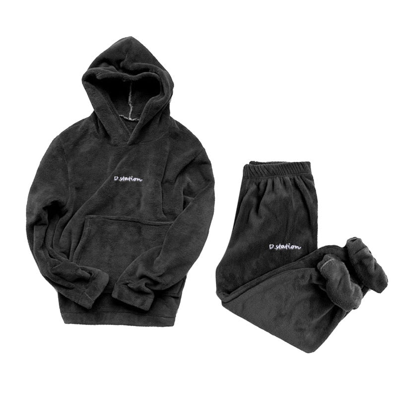 Sixsr Women Winter Pajamas Set Dropshipping Warm Homewear Winter Sleepwear Female Flannel Pajamas Home Pants Warm Home Clothes Suit