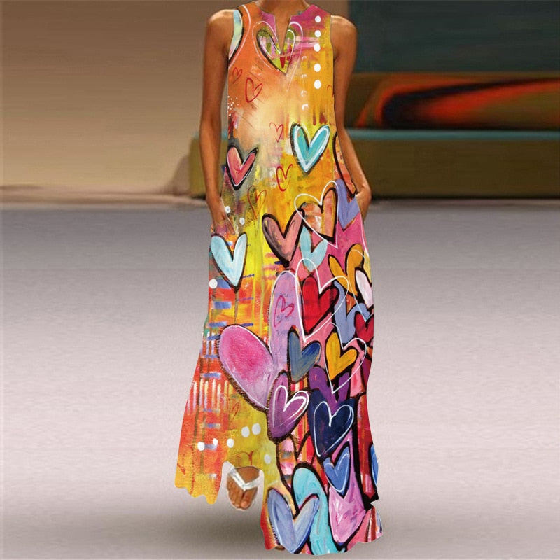 Sixsr Summer Long Dress Elegant Robe Dress Party Sleeveless Dresses Women Casual Sundress Vintage Maxi Dresses For Women