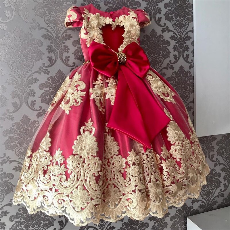 sixsr Girls Ruffles Princess Dress For Kids Wedding Elegant Party Tutu Prom Gown Children Birthday Pageant Communion Formal Vestidos