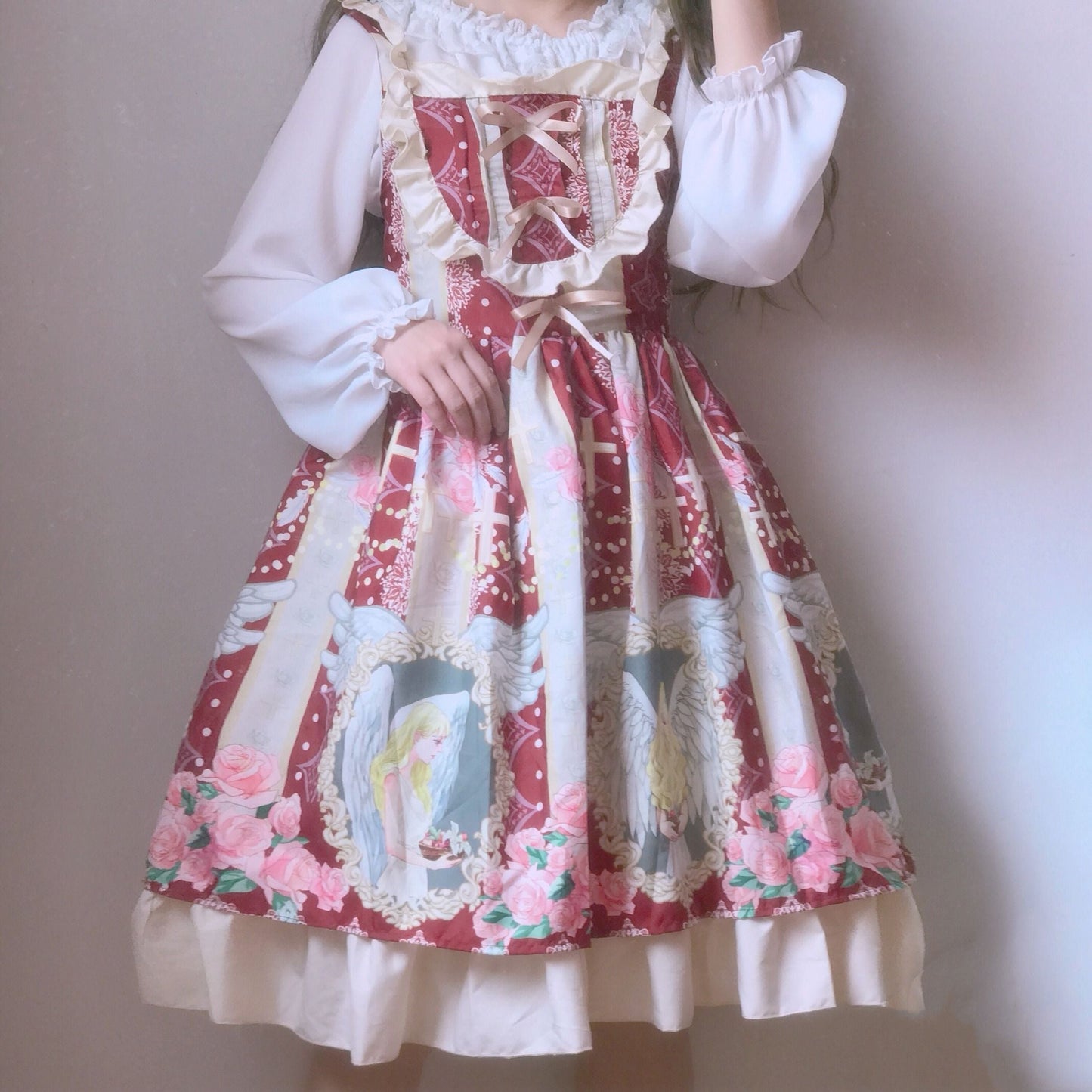 Sixsr Quality Kawaii Lolita Style Dress Women Lace Maid Costume Dress Costume Sweet Gothic Party Robe Renaissance sSpring