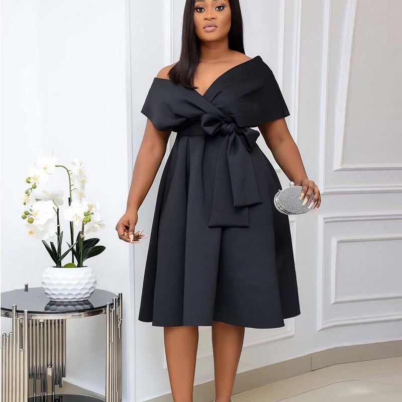 sixsr High Quality Women Dress Bow Elegant Wedding Party Dresses For Women Plus Size S-XXXL Women Clothing Adult Dress Vestidos