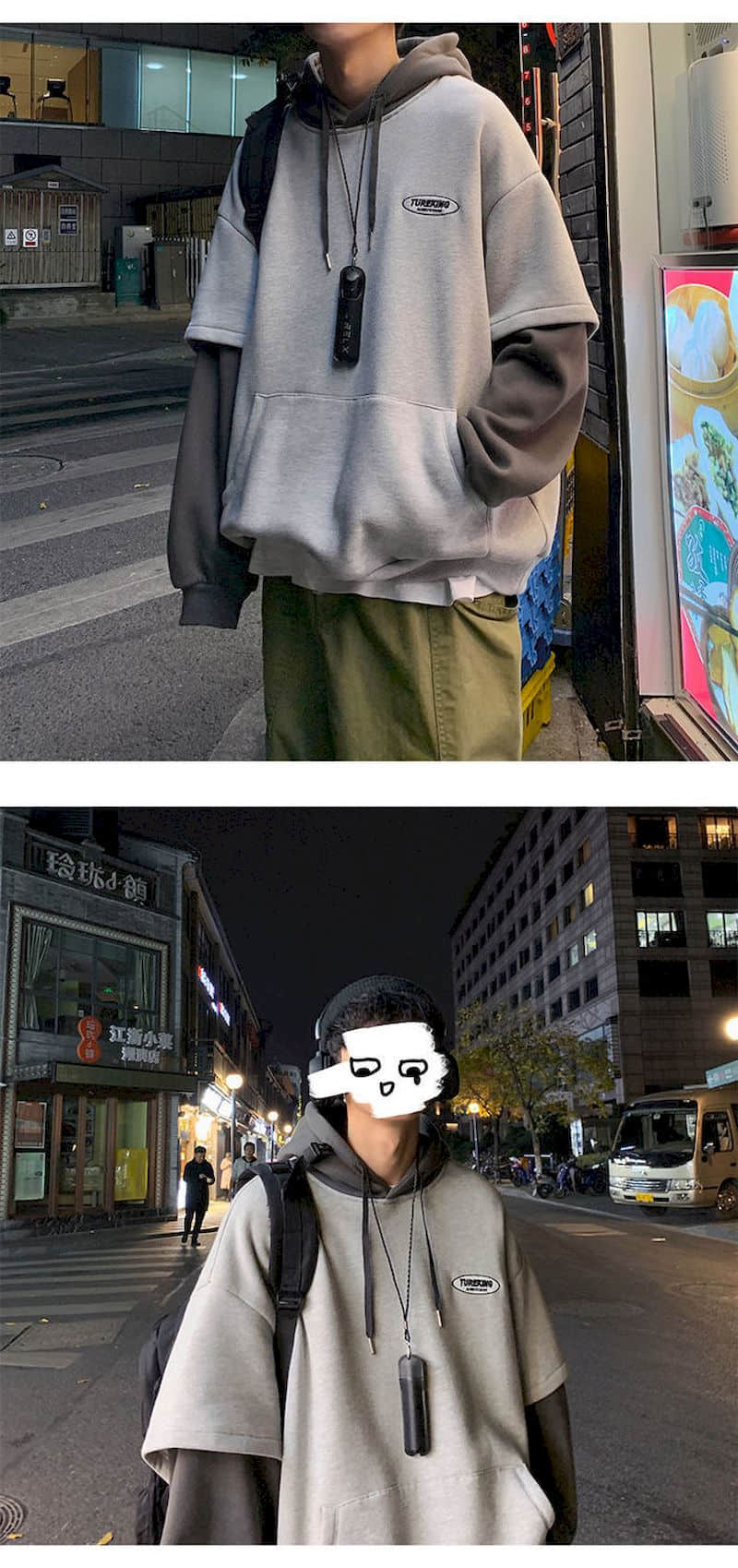 Sixsr Spring Outfits Trends Hoodies Women Sweatshirt Couple Autumn/winter Fake Two-piece Hooded Pullover Student Korean Style Loose Top Velvet Thick Jacket