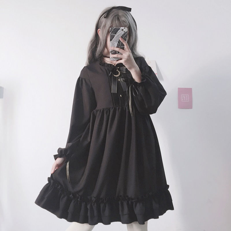 Sixsr Quality Kawaii Lolita Style Dress Women Lace Maid Costume Dress Costume Sweet Gothic Party Robe Renaissance sSpring