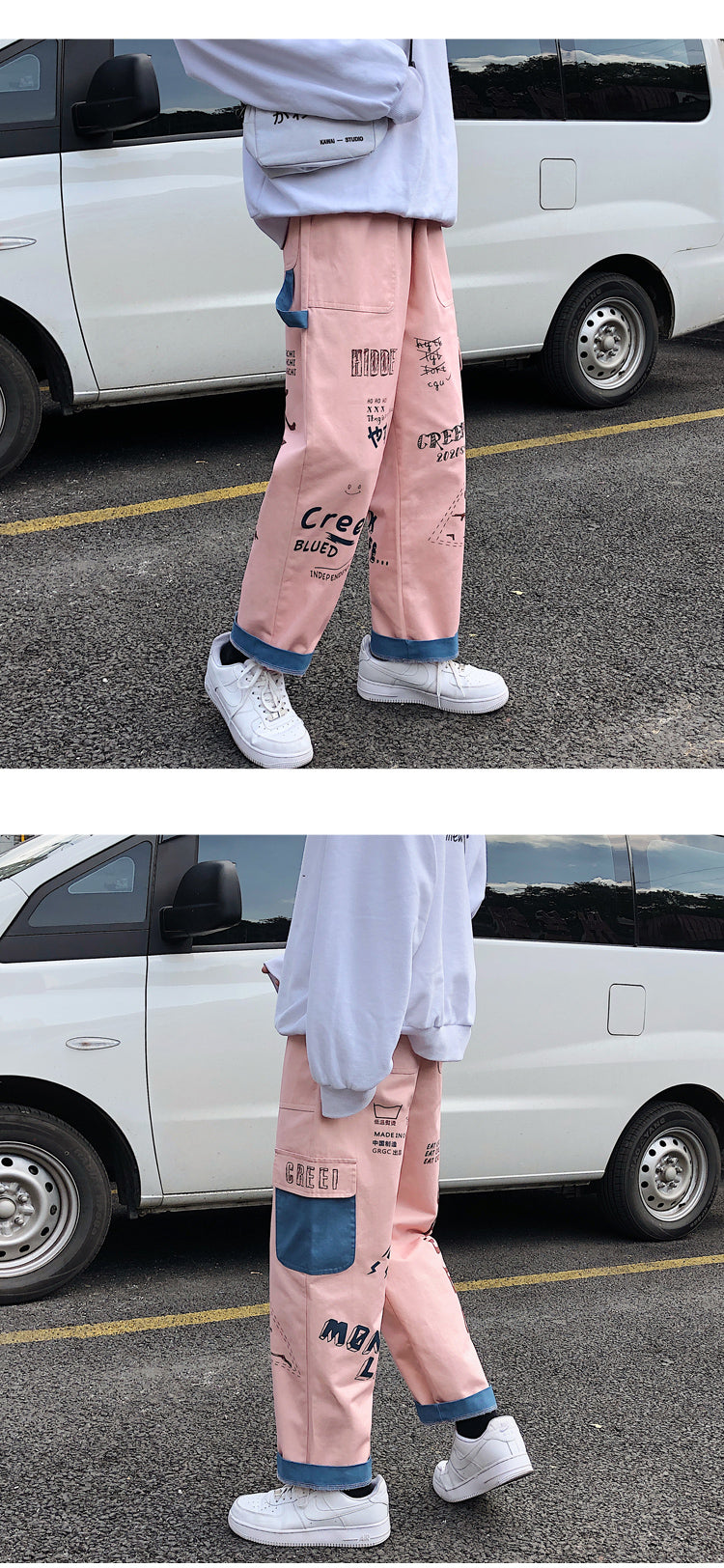 Straight Denim Jeans Men Graphic Printed Jeans 2024 Streetwear Jeans Man Wildleg Pants Hip Hop Korean Harajuku Fashion Pants