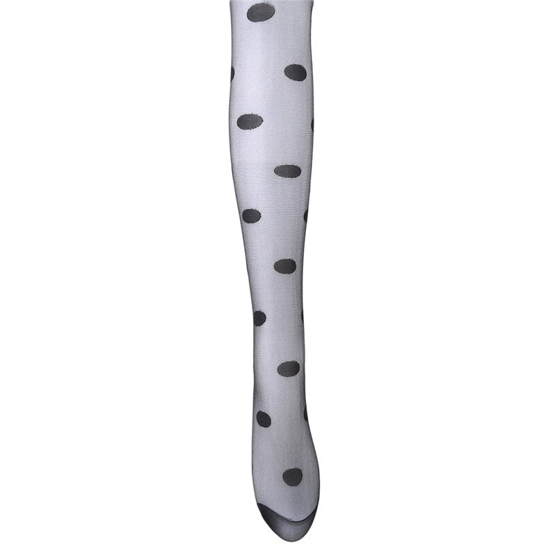 New Women Tights Black Dots Heart Pattern Whole Seamless Sexy Tights Female Ladies Thin Summer Tights Fashion