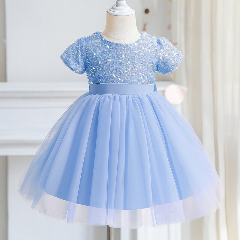 sixsr Girls Ruffles Princess Dress For Kids Wedding Elegant Party Tutu Prom Gown Children Birthday Pageant Communion Formal Vestidos