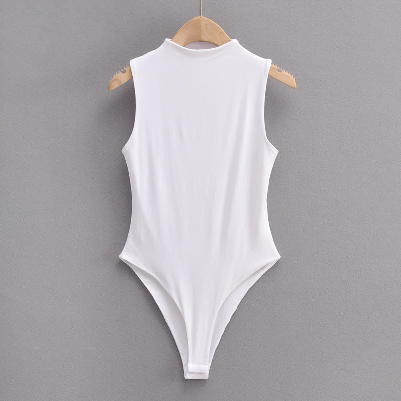 Summer outfits for women elegant bodysuit women sexy bodycon bodysuits black sleeveless one piece outfit women fashion