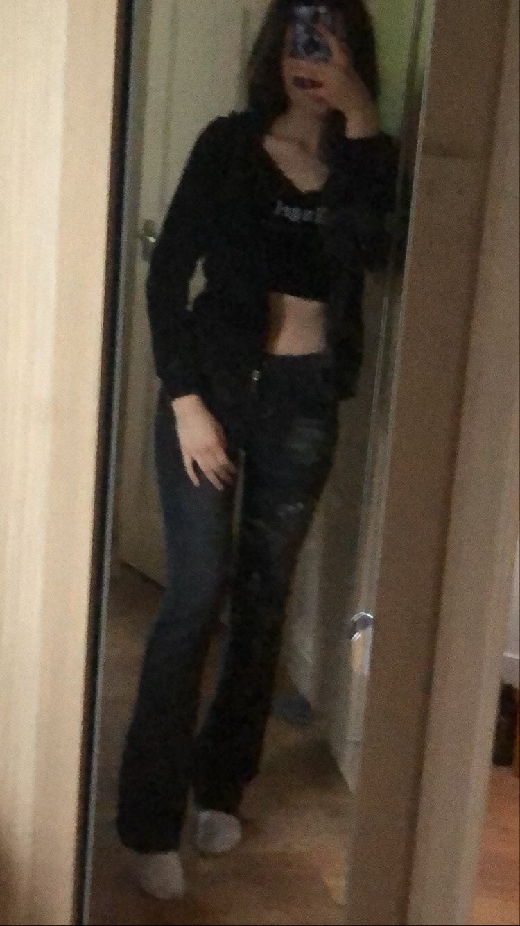 Sixsr  Skinny Flared Jeans Women's Fashion Denim  Pants Bootcut Bell Bottoms Stretch Trousers Women Jeans Woman Jeans Low Rise Jeans