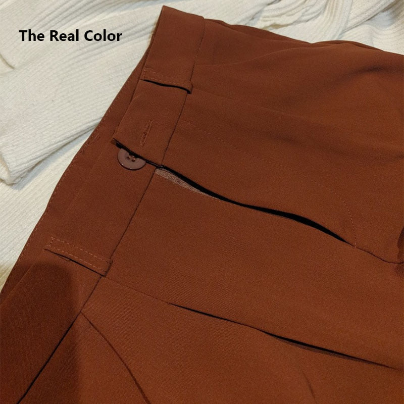 Sixsr  Spring Womens Fashion Office Lady Work Leisure Suit Pants Korean Solid Spring Autumn Casual High Waist Ankle Length Harem Pants