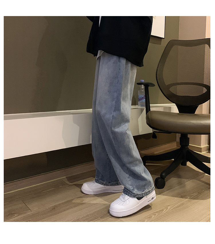 Men's Fashion Loose Jeans Straight 2024 Autumn New Woman Casual Jeans Mans Streetwear Korean Black Hip Hop Jeans Trouser