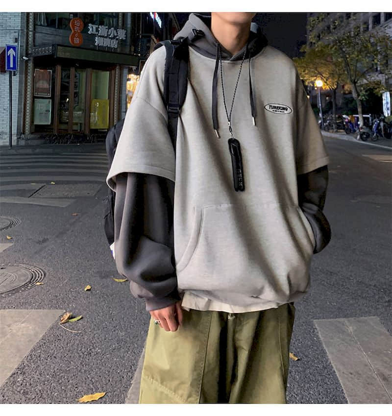 Sixsr Spring Outfits Trends Hoodies Women Sweatshirt Couple Autumn/winter Fake Two-piece Hooded Pullover Student Korean Style Loose Top Velvet Thick Jacket