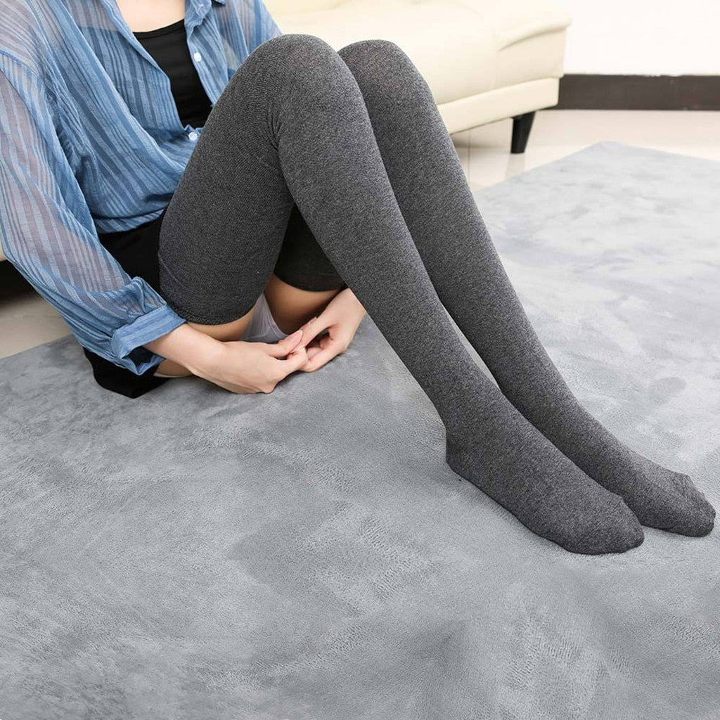 NEW Knee Socks Women Cotton Thigh High Over The Knee Stockings For Ladies Girls Warm 80cm Super Long Stocking Sexy Medias