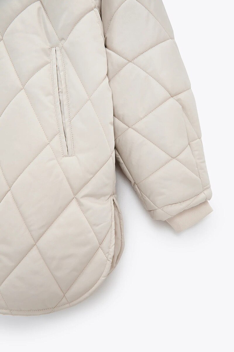 Sixsr New Winter Oversize Fashion Vintage Plaid Hooded Parka Women Casual Pockets Cotton Jackets Coat Loose Long Outwear Female