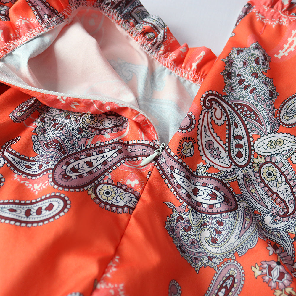 Sixsr Women Printed Dresses Long Sleeves Bowtie Cake Dress Female Ruffles Pleated Africn Fashion Lovely Date Sweet Vestidos Plus Size