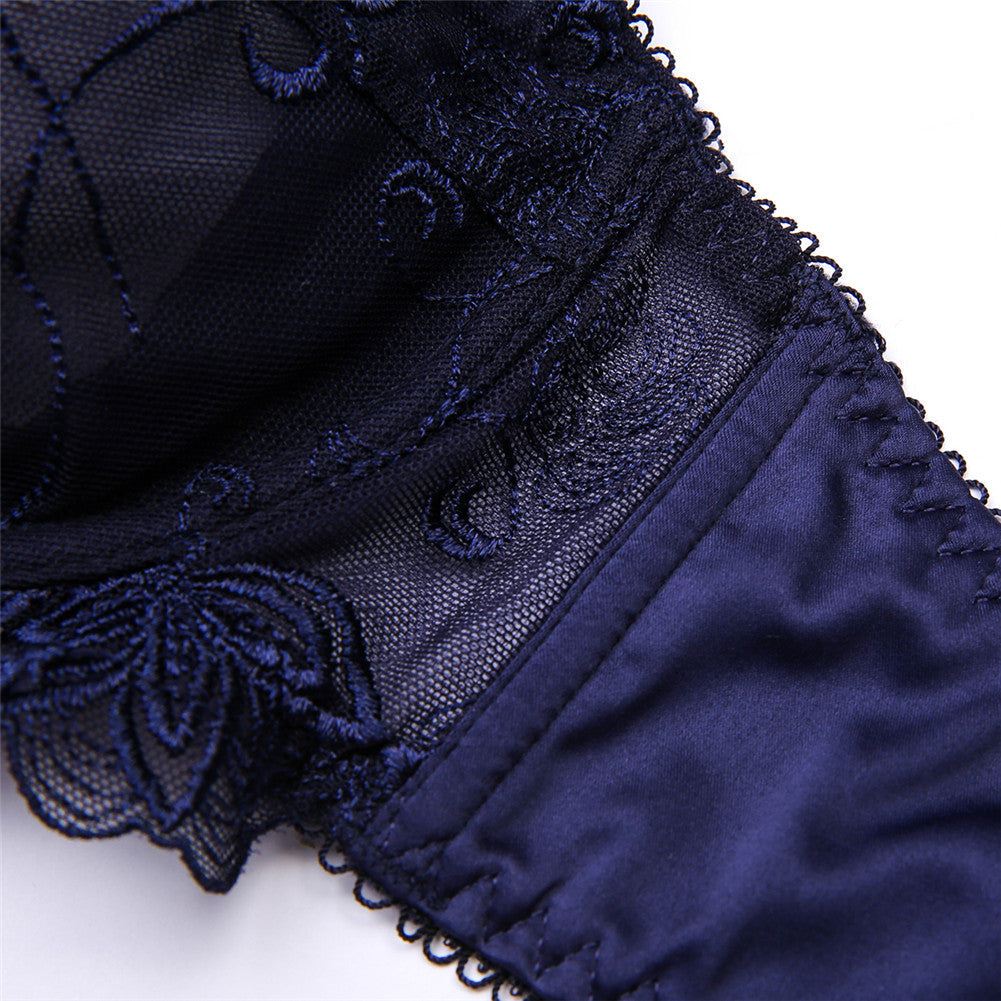 sixsr  Hot 2pcs Women Sexy Ultra-Thin  Breathable Floral Lingerie  Sets Bras+Thongs