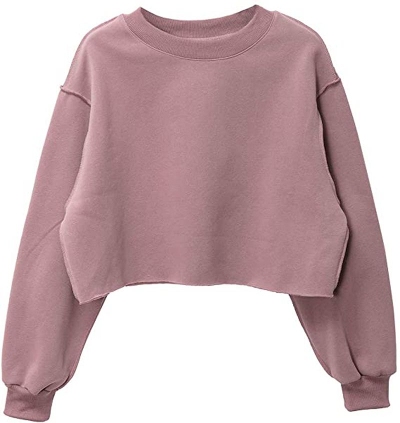 Sixsr Thick Cotton Oversized Women Sweatshirt Hoodies Casual Loose Long Sleeve Harajuku Streetwear Crop Pullover Plus Size Ropa Mujer