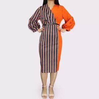 Sixsr new summer elegent fashion style african women plus size knee-length dress L-3XL