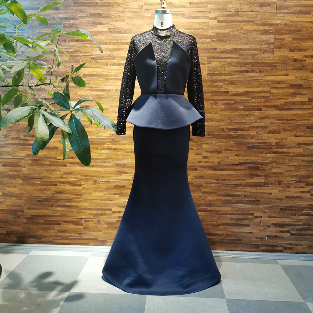 sixsr elegant floor length long evening party dress women sexy lace sheer long sleeve plus size tunic peplum maxi dresses new year