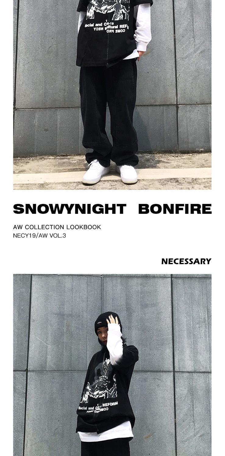 Sixsr Retro Jeans Women Harajuku Vintage Black Street BF Style Chic College Teens Streetwear All-match Loose Fashion Femme Trousers