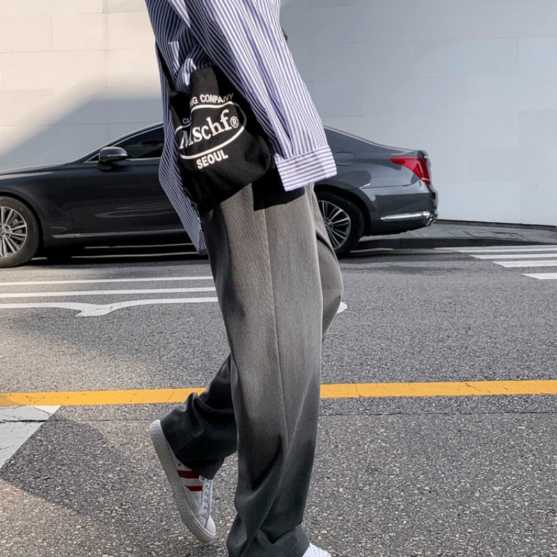 sixsr Women Suit Pants Spring Office Lady Long Trousers New Autumn Solid Loose High Waist Pant Vestodo Female Pants