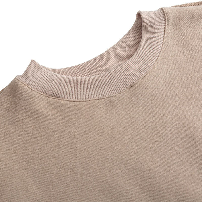 Sixsr Thick Cotton Oversized Women Sweatshirt Hoodies Casual Loose Long Sleeve Harajuku Streetwear Crop Pullover Plus Size Ropa Mujer
