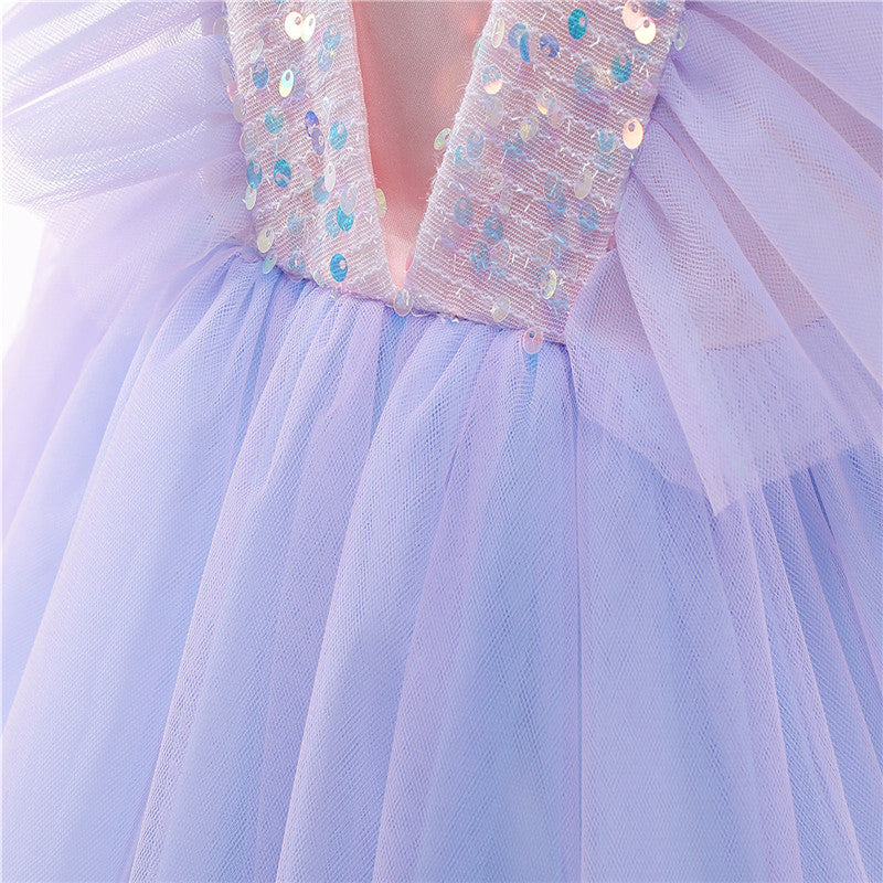 sixsr Girls Ruffles Princess Dress For Kids Wedding Elegant Party Tutu Prom Gown Children Birthday Pageant Communion Formal Vestidos