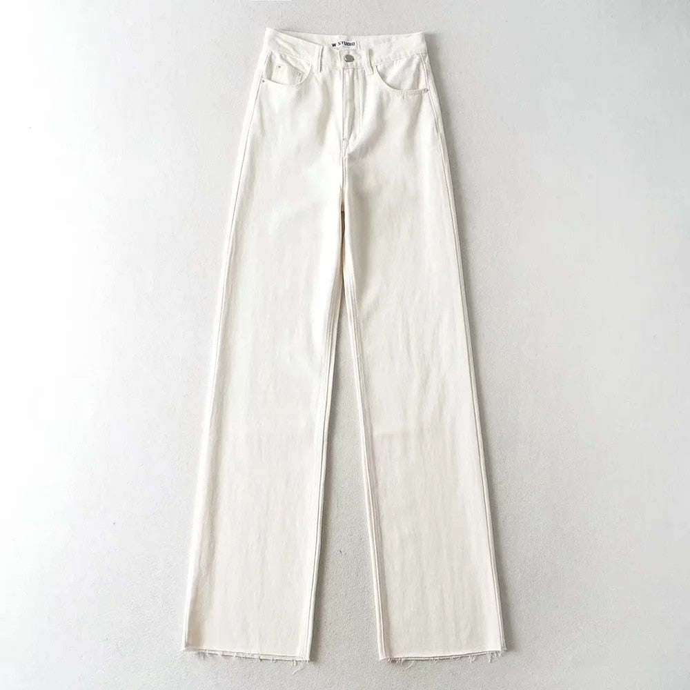 Sixsr Casual Fashion Straight Leg Women's Jeans Denim Bottom Harajuku Boyfriend Long High Waist Baggy Jeans Fall Pants