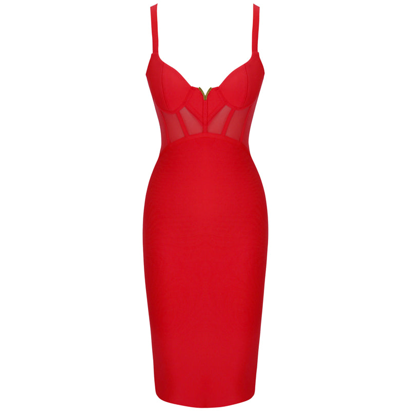 sixsr Bandage Dress Women Black Bodycon Dress Elegant Sexy High Quality Mesh Insert Corset Evening Party Dress Club Summer New