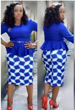 Sixsr new elegent fashion style summer african women cotton plus size dress L-5XL