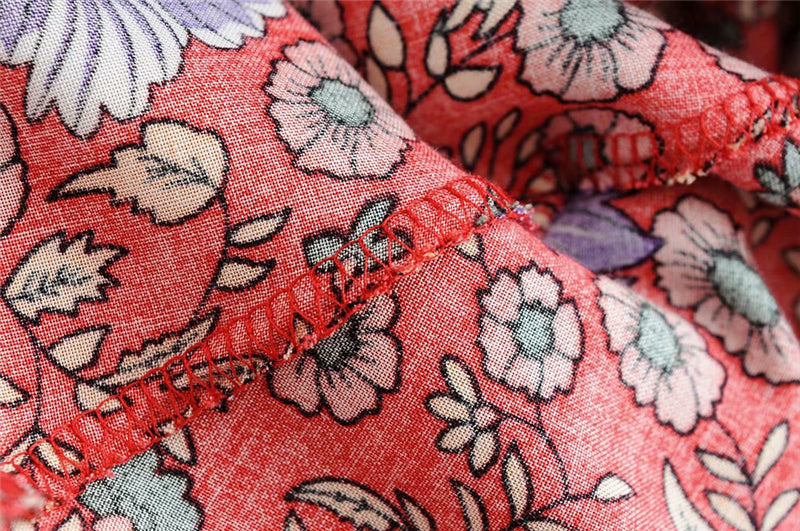 Sixsr Vintage chic vestidos women Floral print bat sleeve beach long Bohemian maxi dress Ladies sexy V neck Summer Boho happie dress