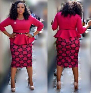 Sixsr new elegent fashion style summer african women cotton plus size dress L-5XL