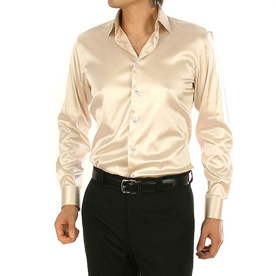 Sixsr 2024 Men's Luxury Silky Shirts Long Sleeve Fashion Loose Casual Silk Like Men Dress Shirt Plus size Wedding Party Stage Clothes