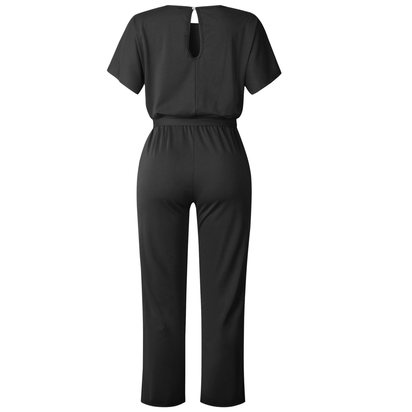 sixsr Women Summer Jumpsuit  Short Sleeve Elegant jumpsuit Long wide leg Pants High waist Casual Bodysuit Plus Size Overalls Loose