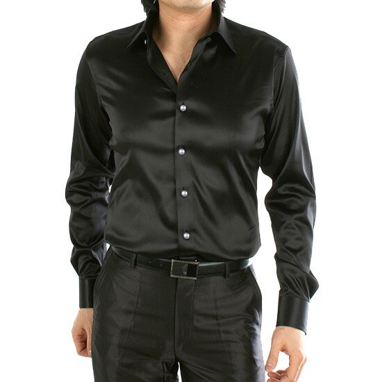 Sixsr 2024 Men's Luxury Silky Shirts Long Sleeve Fashion Loose Casual Silk Like Men Dress Shirt Plus size Wedding Party Stage Clothes