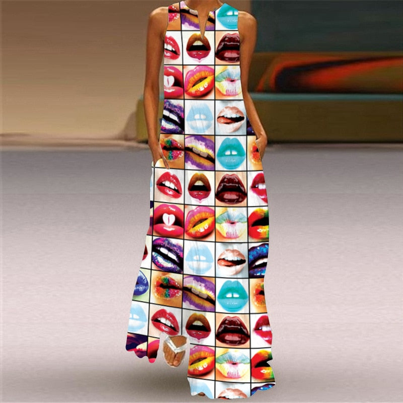Sixsr Summer Long Dress Elegant Robe Dress Party Sleeveless Dresses Women Casual Sundress Vintage Maxi Dresses For Women