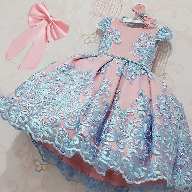 sixsr Girls Ruffles Princess Dress For Kids Wedding Elegant Party Tutu Prom Gown Children Birthday Pageant Communion Formal Vestidos