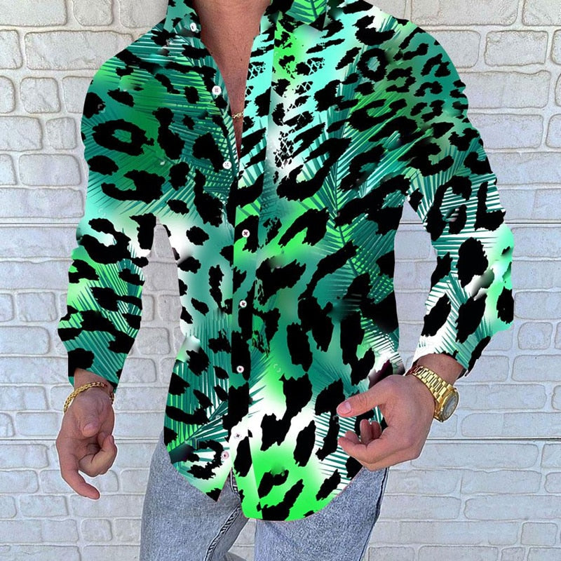 Sixsr New Poker print men's long sleeved shirt men casual shirt Hawaii shirt man Cardigan autumn shirt M-3XL Male Tops various colors