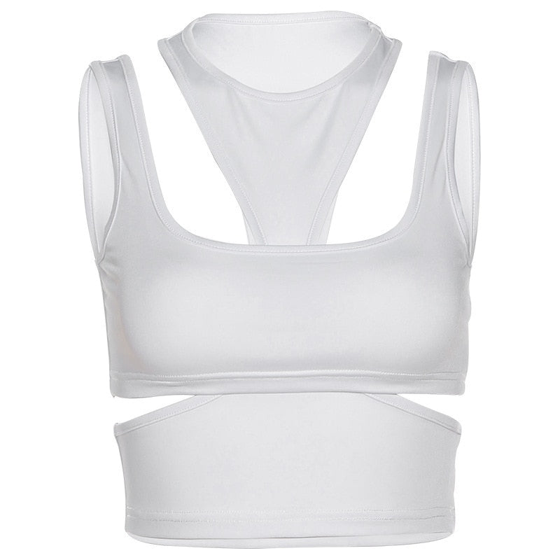 sixsr 80s fashion 21 Style Sexy Vintage Strappy Y2K Halter Crop Top Women Summer 90s Backless Cami Tops Tees Ladies Fashion Fitness Camisole Party