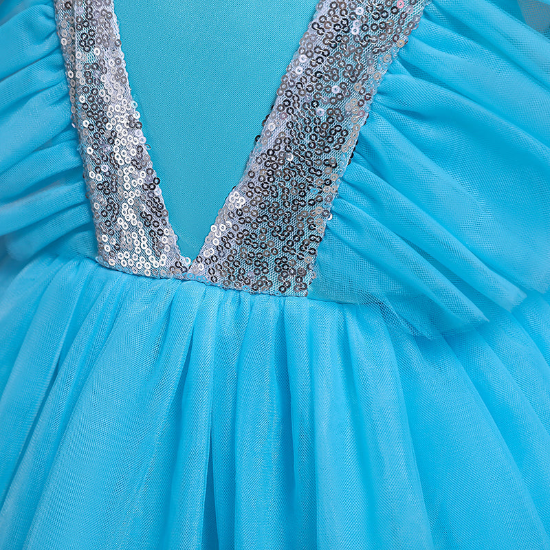 sixsr Girls Ruffles Princess Dress For Kids Wedding Elegant Party Tutu Prom Gown Children Birthday Pageant Communion Formal Vestidos