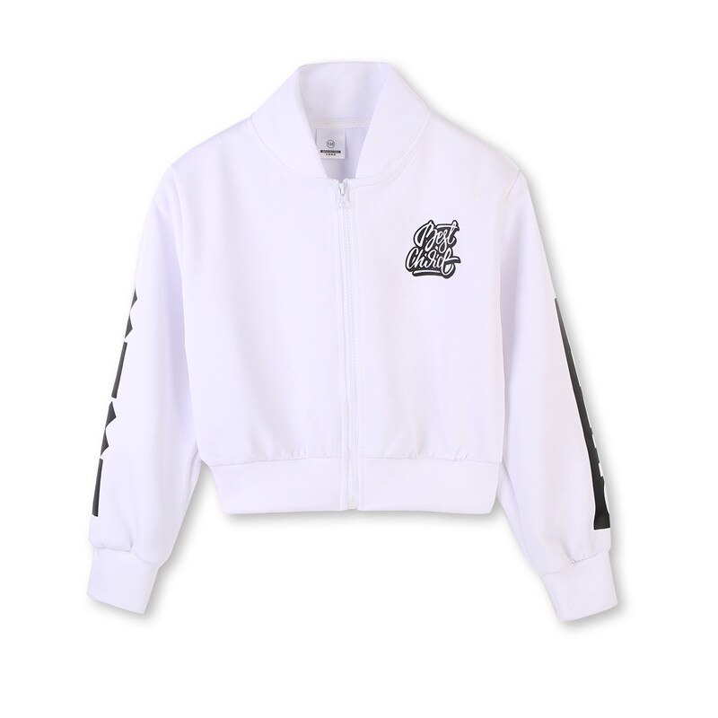 Sixsr Children Hip Hop Dance Costumes Kids Street Dance Clothing White Jacket Black Vest Shorts Girls Dancewear Stage Outfit