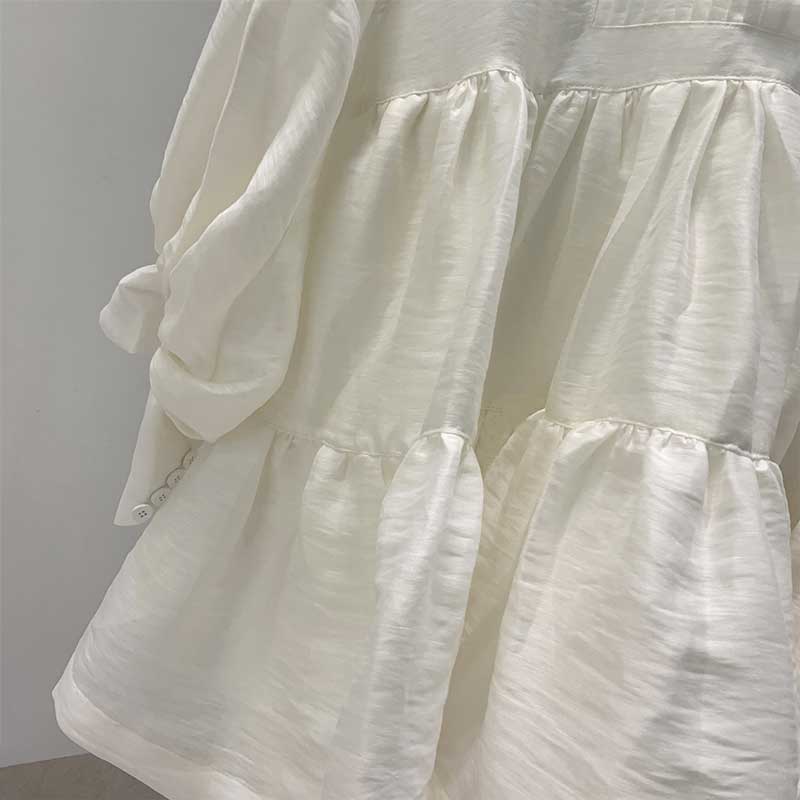 Sixsr pleating women dress long sleeve spring autumn dress fashion ladies dress pockets mini sexy dress women