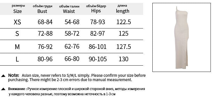 sixsr Summer Outfits Side Split Dress Women Sexy Sleeveless Solid Knitted Ankle-Length Party Dress Slim Elastics Off Shoulder Dress Cotton
