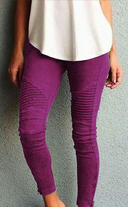 New Fashion Casual Solid Color Elastic Skinny Pants For Women