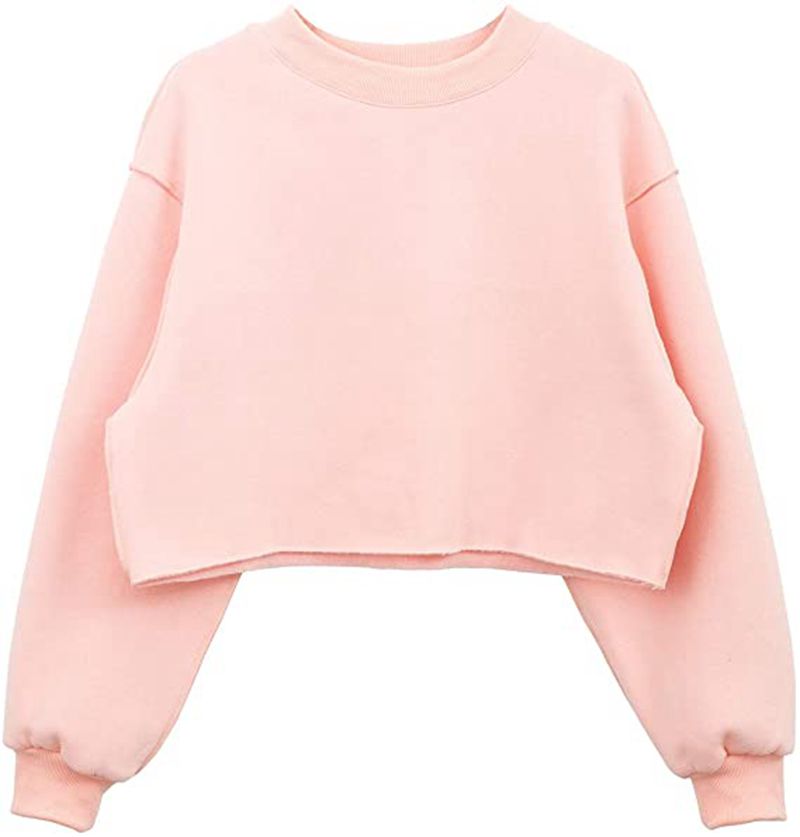 Sixsr Thick Cotton Oversized Women Sweatshirt Hoodies Casual Loose Long Sleeve Harajuku Streetwear Crop Pullover Plus Size Ropa Mujer